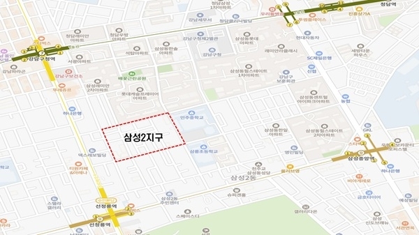 [사진: 삼성동 일원 위치도]