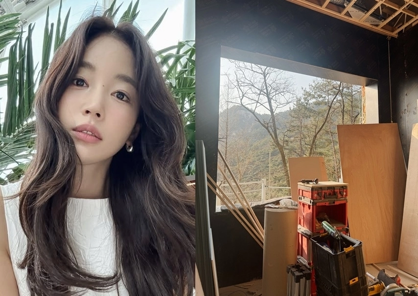 배우 기은세(왼쪽)이 자신의 소셜미디어(SNS)에 공개한 서울 종로구 평창동 단독주택 리모델링 과정. 자료 : 기은세 SNS