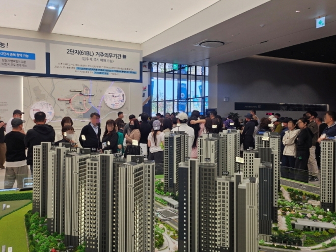 BS한양·제일건설, ‘고덕국제신도시 수자인풍경채 1·2단지’ 견본주택 개관… 1126가구 공급