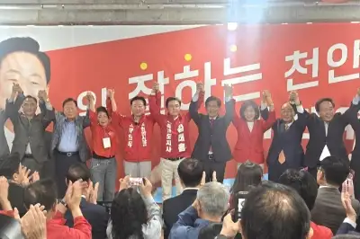 박찬우 국힘 천안시장 후보, 세몰이…김문수·나경원 등 지원사격