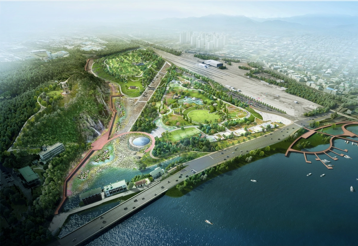 울산 남구 삼산·여천매립장에 조성될 ‘2028 울산국제정원박람회’ 행사장 조감도. 박람회 조직위원회 제공