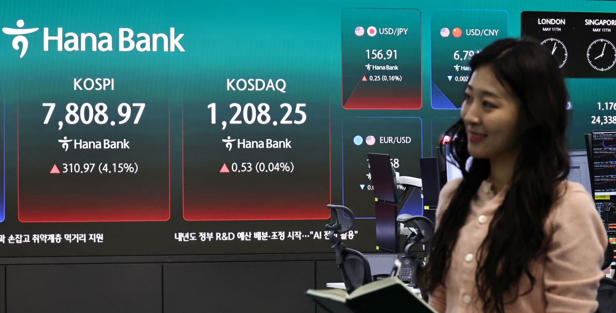 7,800선 돌파한 코스피