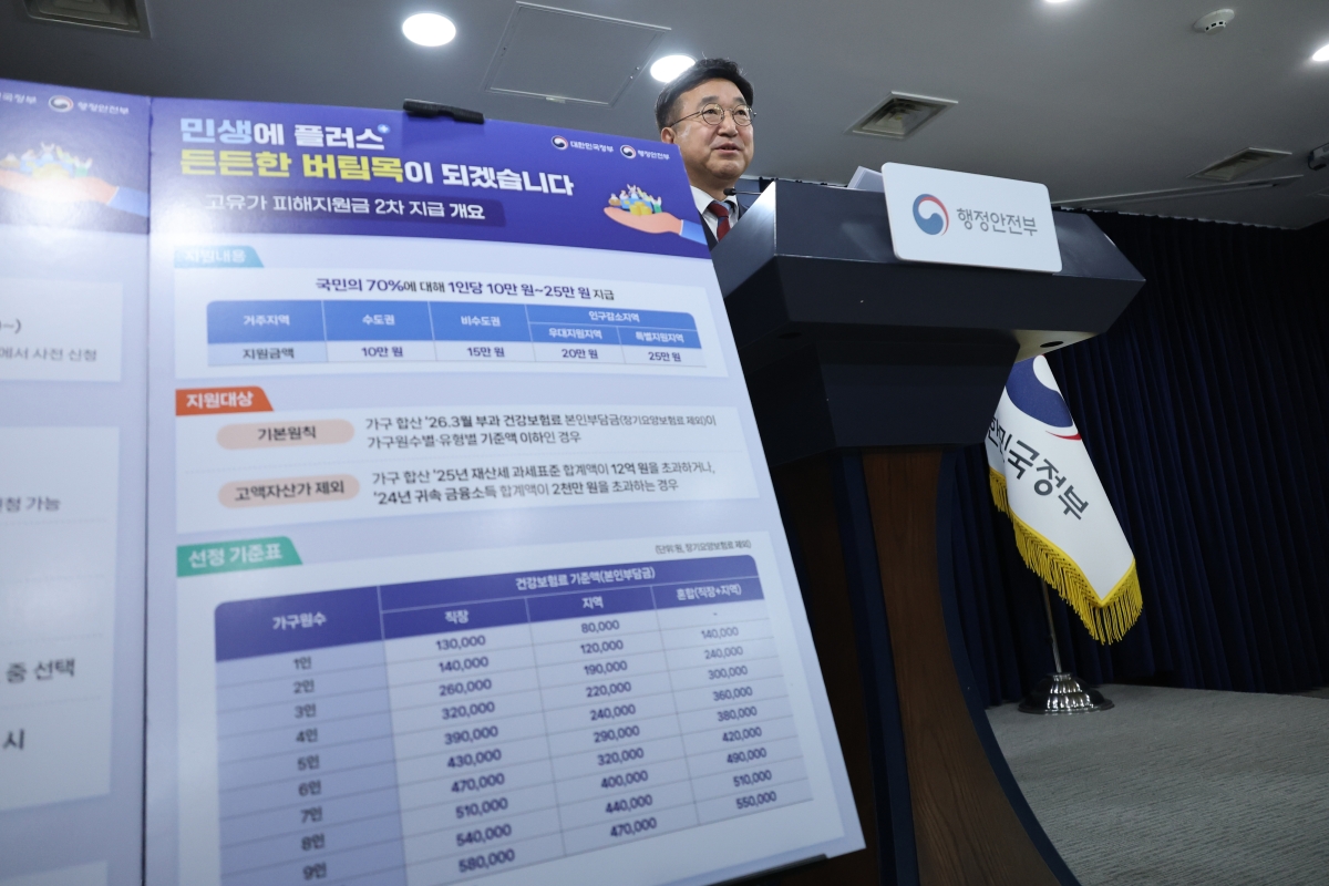 윤호중 행안부 장관, 고유가 피해지원금 2차 지급 기준 발표