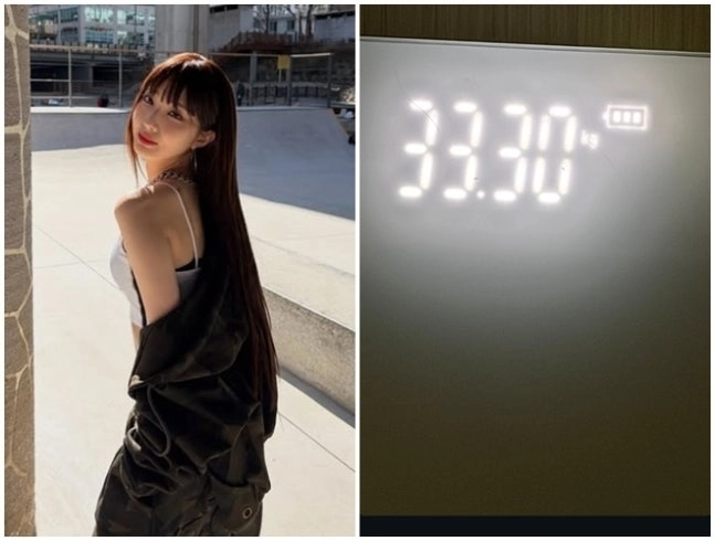 그룹 이달의 소녀 출신이자 루셈블의 멤버 여진이 ‘뼈말라’(뼈가 보일 정도로 마른 몸매)로 팬들의 걱정을 자아냈다. 여진 인스타그램 캡처