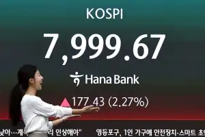 코스피, 장중 7900선 첫 돌파…8000 눈앞에