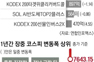 7999 찍고 7421로 ‘뚝’…코스피 널뛰기, 개미 베팅도 제각각