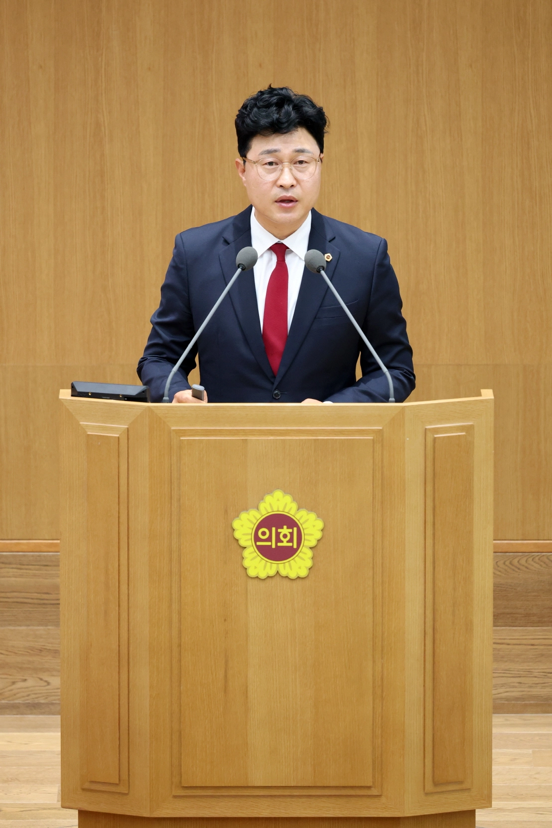 이영주 의원이 12일 열린 제390회 임시회 본회의에서 5분 자유발언을 진행하고 있다.(사진=경기도의회)