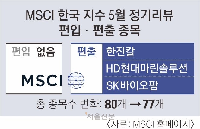 한진칼, 결국 MSCI 한국 지수서 빠졌다… 신규 편입 종목 없어 | 서울신문