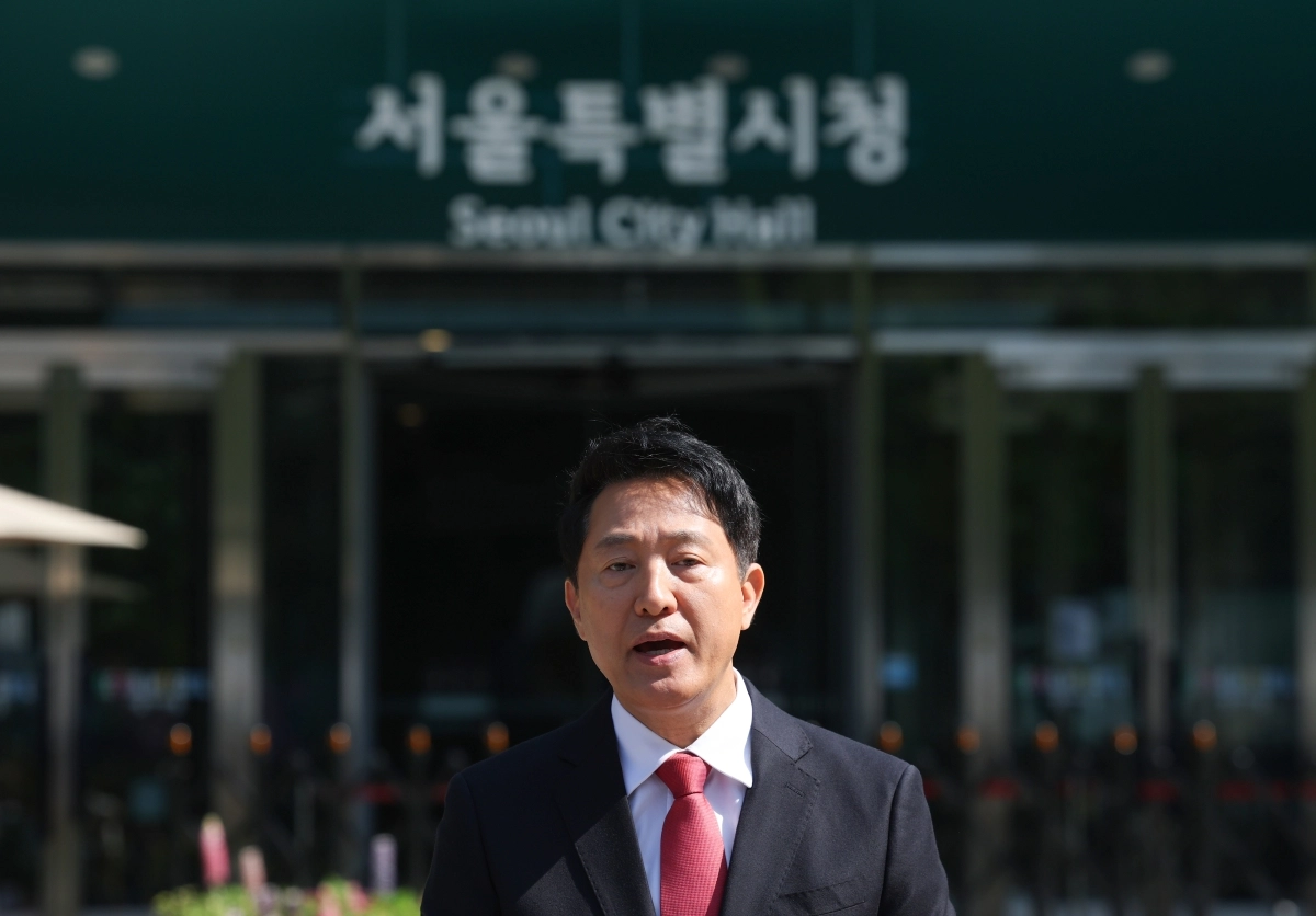 대국민 호소 기자회견하는 오세훈 후보