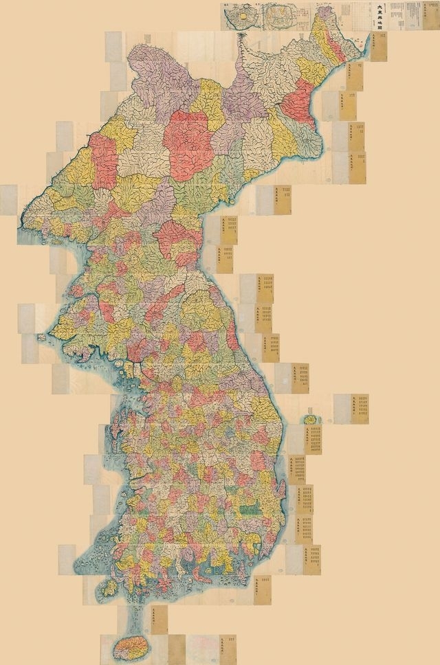 서울옥션 5월 경매에 출품된 ‘대동여지도’ 모습. 서울옥션 제공