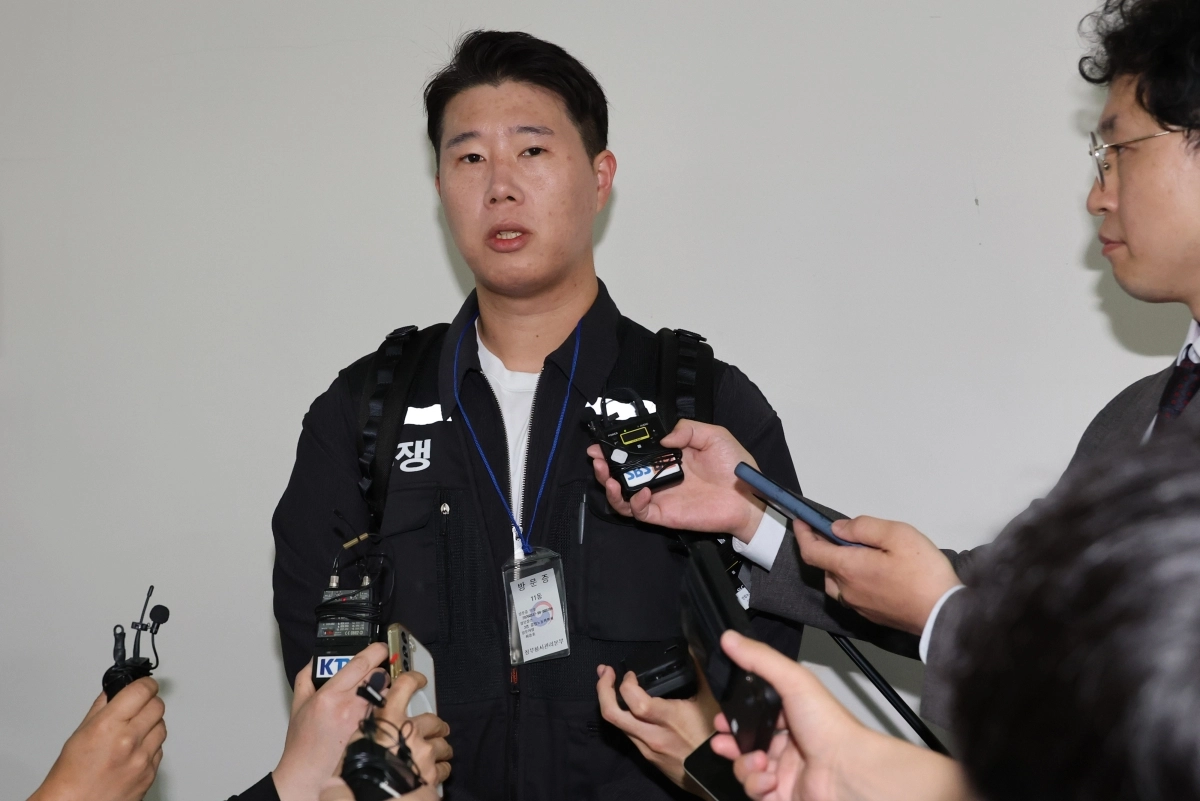 2차 사후조정회의 참석하는 최승호 노조위원장