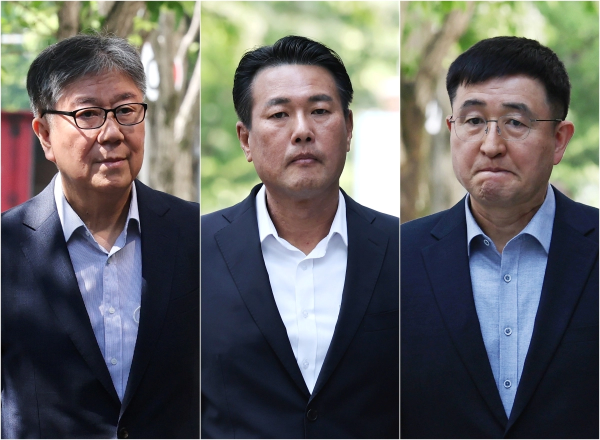 특검 출석하는 김대기-김태효-박안수