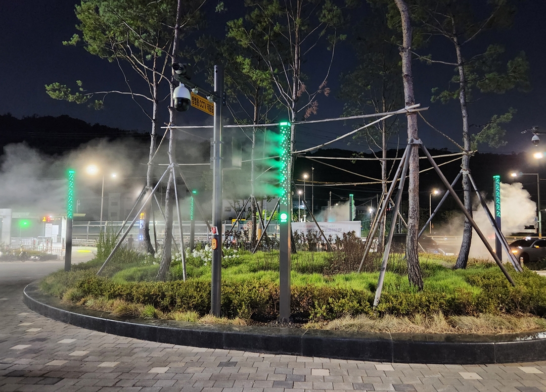 관악산 으뜸공원에 설치된 쿨링포그