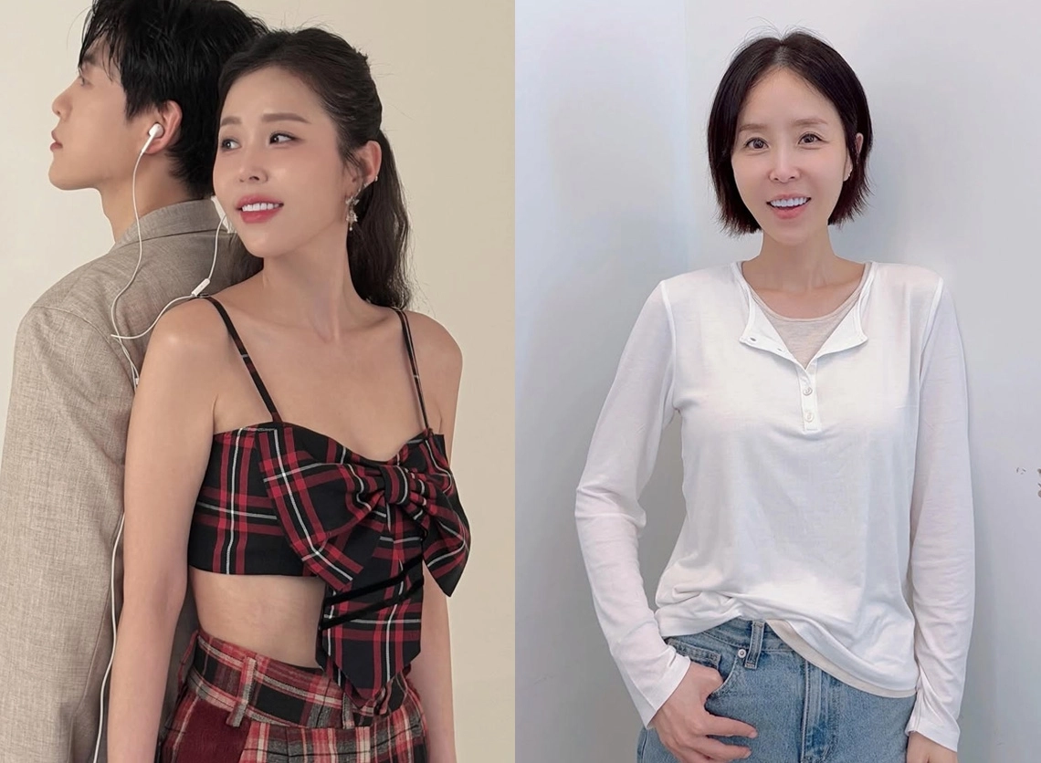 결혼식 전(왼쪽)과 후의 신지 모습. 사진=신지 인스타그램 캡처