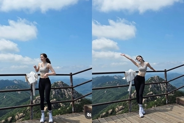 레깅스 차림 등산으로 화제가 된 성해은 인스타그램