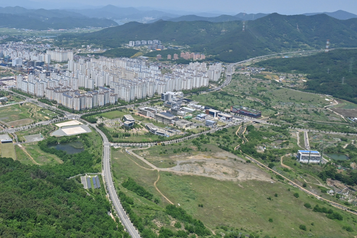 2028년까지  대한민국 로봇산업의 글로벌 경쟁력을 도약시킬 국가로봇테스트필드가 조성될 대구 달성군 유가읍 일대.  대구 달성군 제공