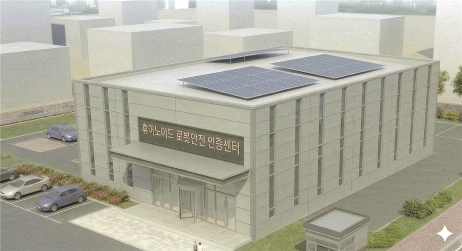 2030년까지 국내 최초로 국가로봇테스트필드에 세워질 휴머노이드 로봇 안전인증센터 조감도.  대구시 제공