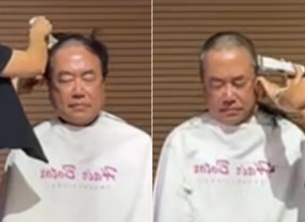 서범수 국민의힘 의원이 6·3 지방선거를 앞둔 18일 “지방선거는 부디 중앙정치와 분리해서 후보들을 평가해 주시기 바란다”며 삭발하고 있다. 유튜브 채널 ‘서범수TV’ 캡처
