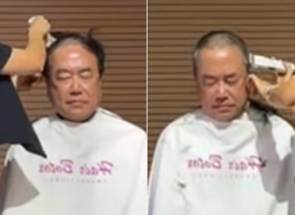 국힘 서범수, 바리깡 삭발 “지방선거 후보들이 중앙정치 잘못 짊어져 가혹”