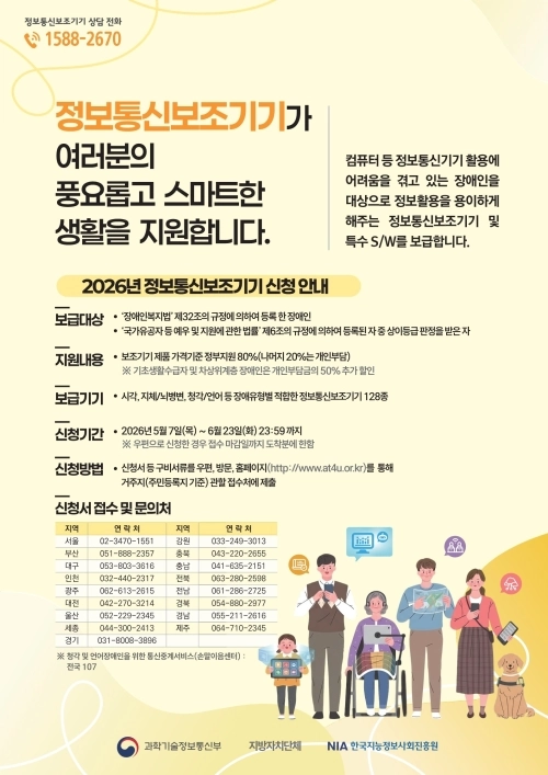정보통신 보조기기 보급 사업 홍보물. 영등포구 제공