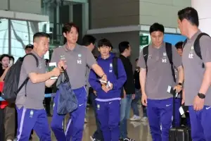 [포토] 축구 국가대표팀, 미국으로 출국