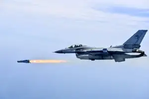 [포토] KF-16 전투기, 공대지 미사일 발사