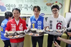 “쌈박질은 서울서” “단일화는 북구 배신” “부산 배신한 분당인”