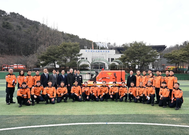 현대차그룹, 첨단 기술 집약된 무인소방로봇 기증… ‘사람 살리는 기술’ 구현