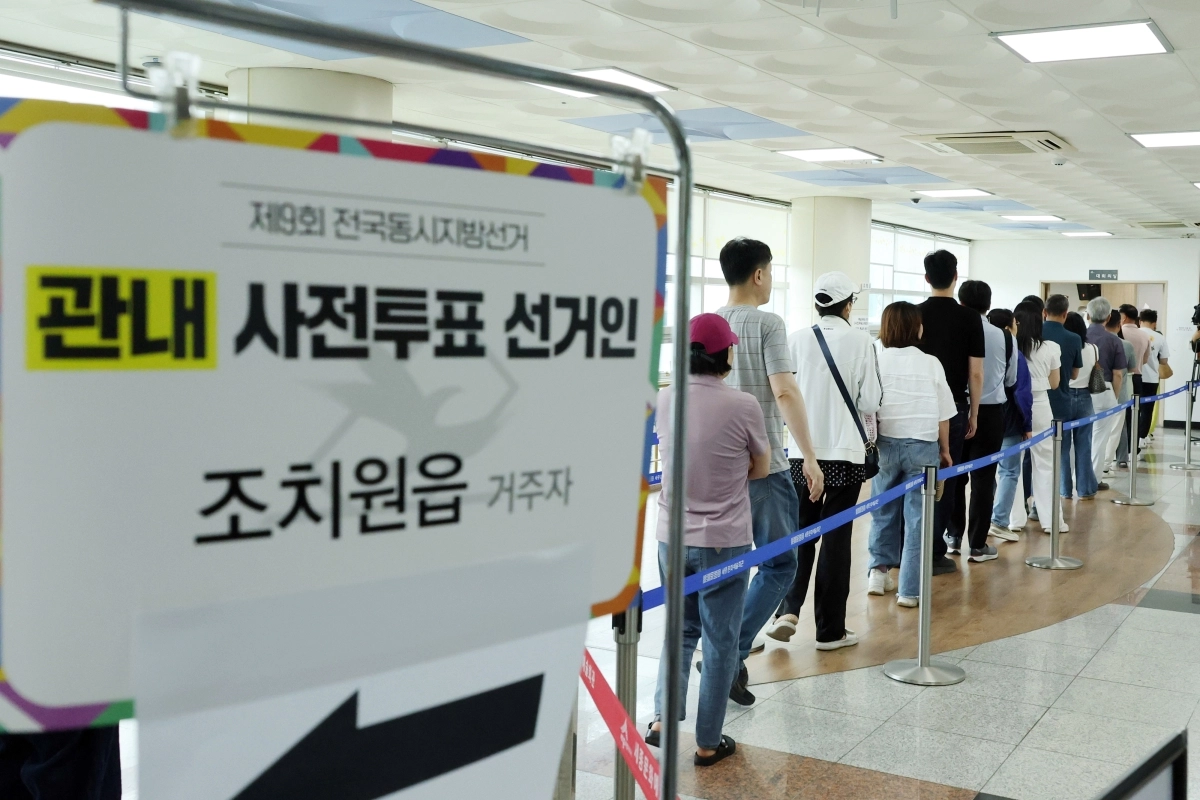 사전투표 행렬