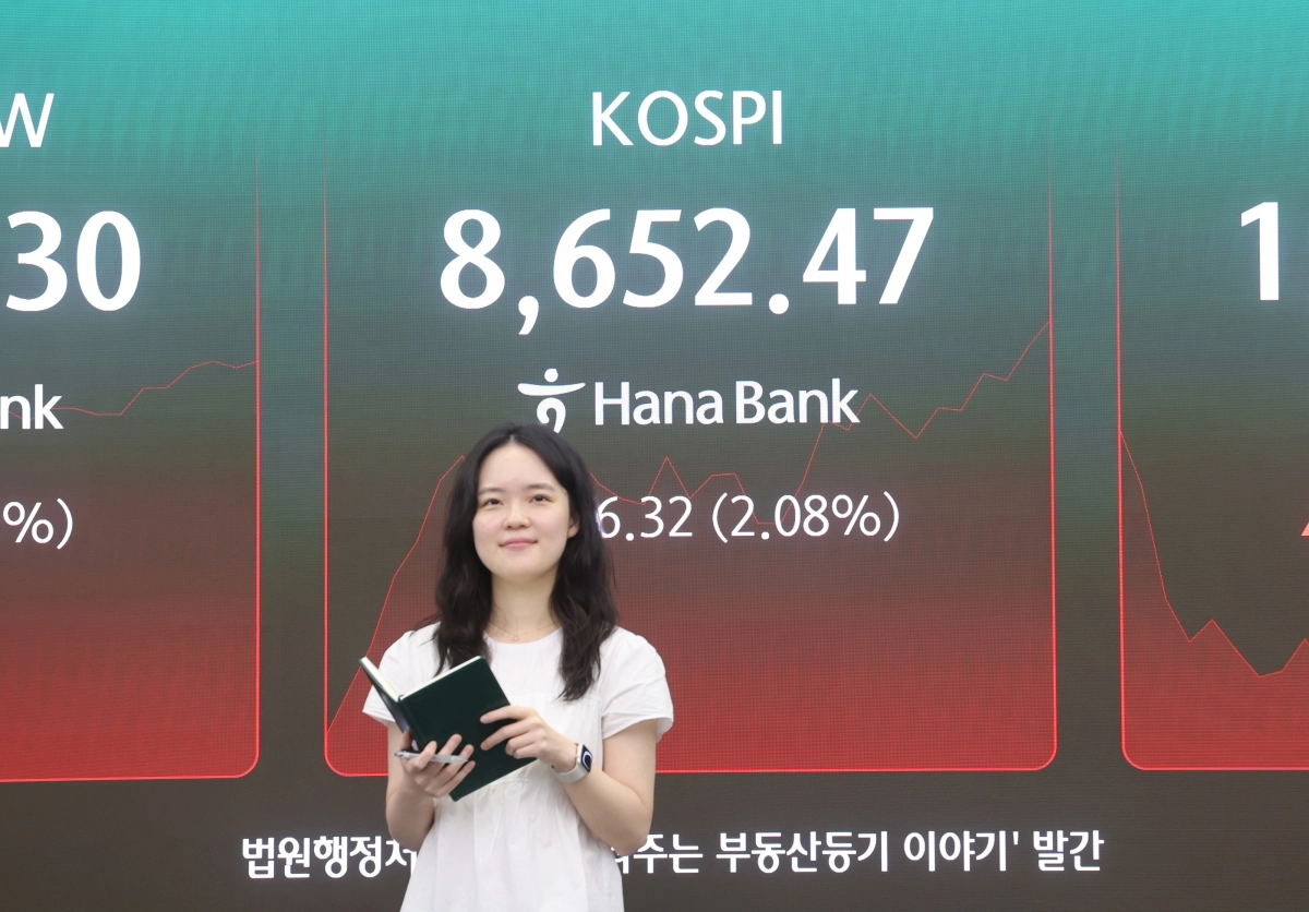 코스피, 장중 8,650 돌파