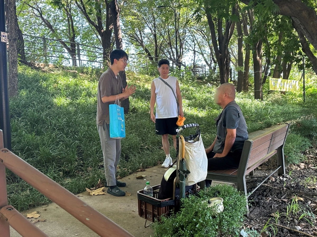 거리노숙인 순찰 모습