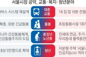 정원오 “버스 체계 전면 개편” vs 오세훈 “7개 노선 조기 구축”