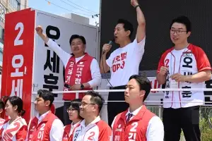 지지 호소하는 오세훈 후보