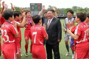 [포토] 김정은, U-17 아시안컵 우승팀 격려