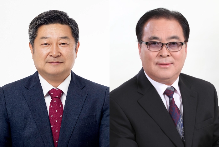 김장연(왼쪽) 국민의힘 후보와 신원주(오른쪽) 무소속 후보