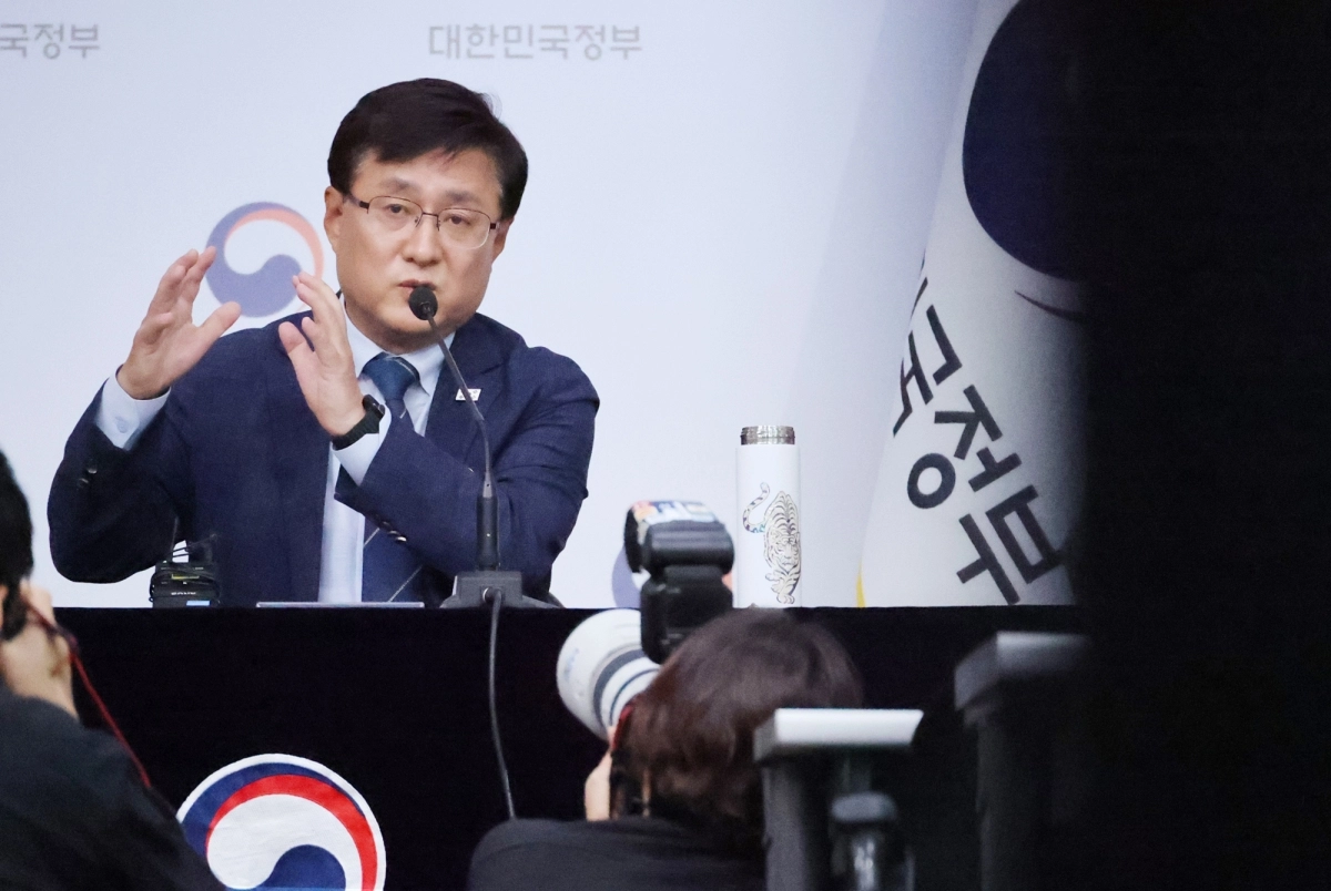 기자 간담회하는 김성환 기후에너지장관