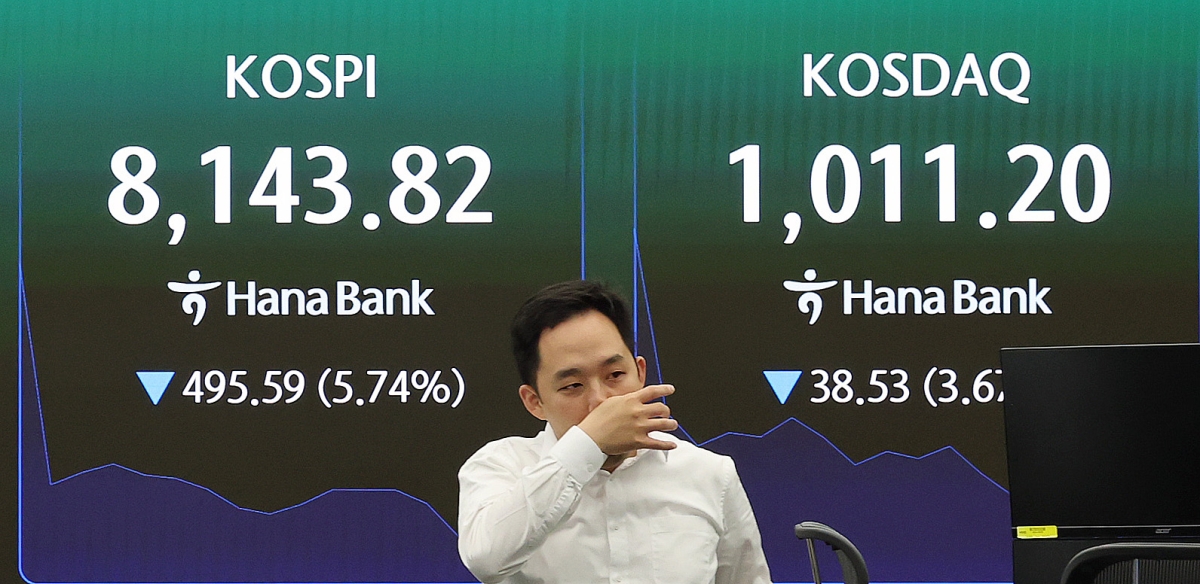 코스피, 장 초반 급락…매도 사이드카 발동