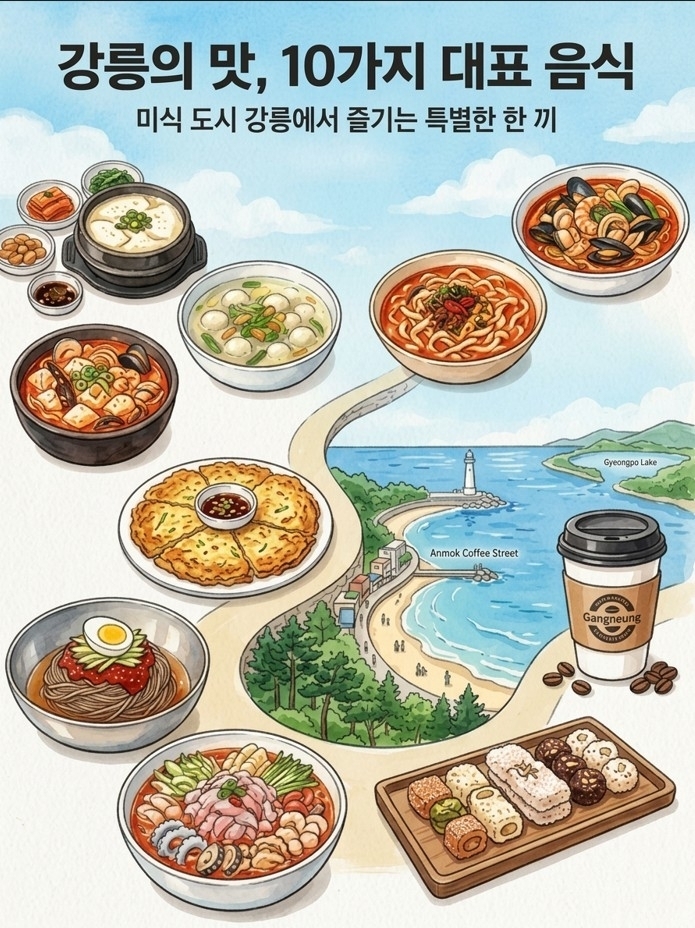 강원 강릉시가 선정한 대표 음식 10선 포스터. 강릉시 제공