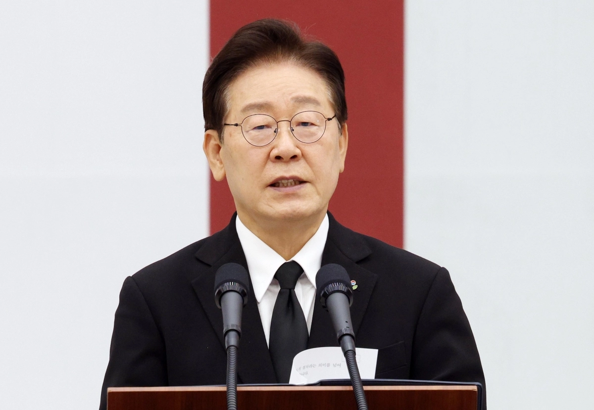 이재명 대통령, 한미 유해 상호봉환식 추모사