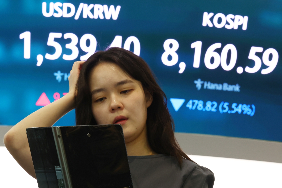 원/달러 환율 상승·코스피 하락 마감