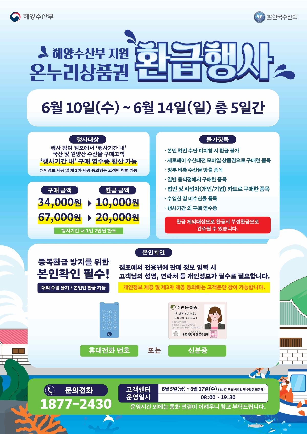 온누리상품권 환급행사 포스터.