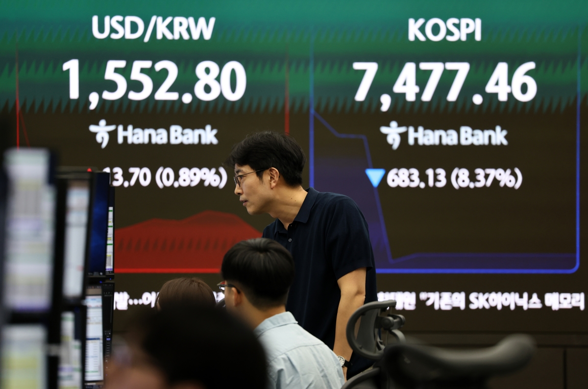 급락장에 코스피 서킷 브레이커 발동