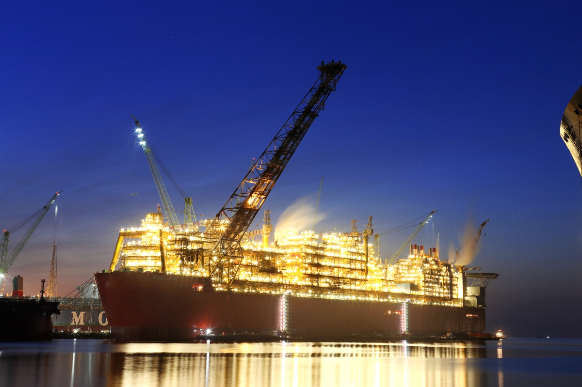 삼성중공업이 건조한 세계 최대 규모 크기의 FLNG. 삼성중공업 제공