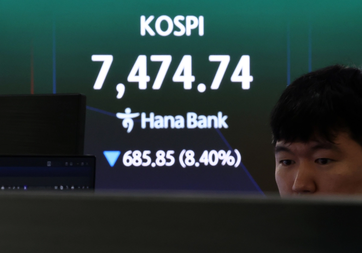 급락장에 코스피 서킷 브레이커 발동
