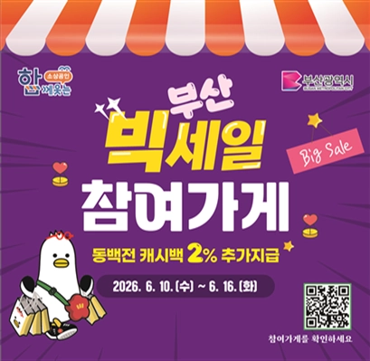 빅세일 주간 참여점포 안내표지. 부산시 제공