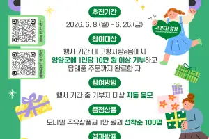 양양군, 고향사랑 기부하면 덤으로 주유권
