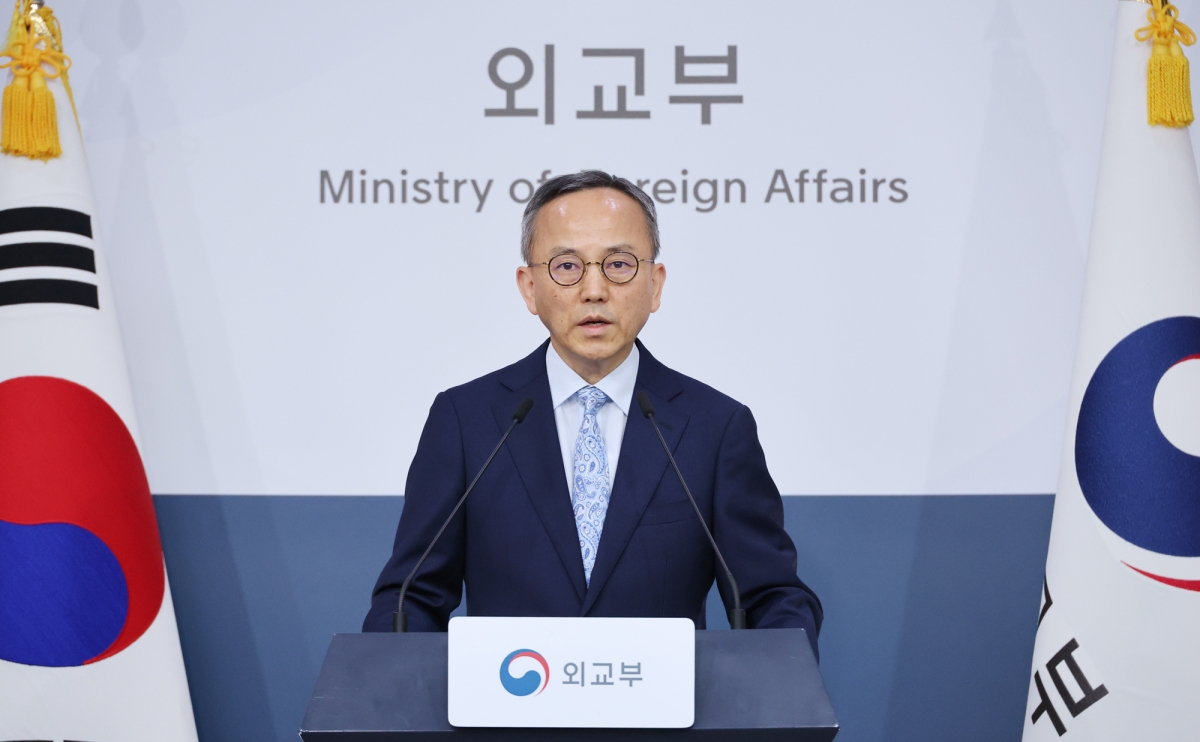 정례브리핑하는 박일 외교부 대변인