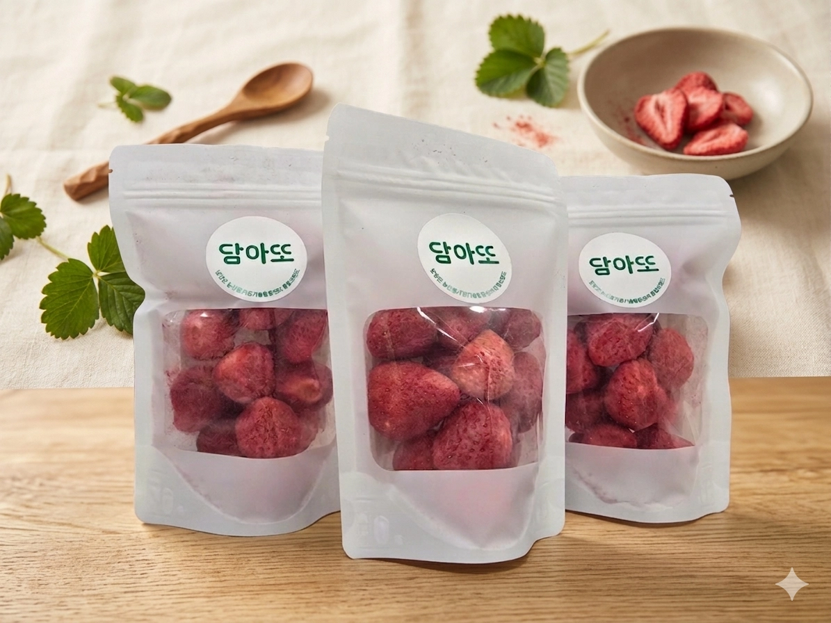 전남 담양군이 동결 건조한 ‘담아또 딸기칩’. (담양군 제공)