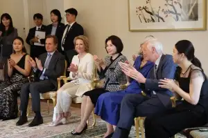 김혜경 여사 “음악은 자신과의 싸움”…벨기에서 클래식 후배들 격려
