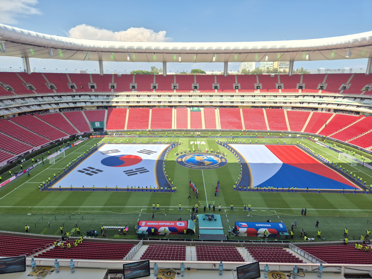 대한민국과 체코의 2026 국제축구연맹(FIFA) 북중미월드컵 조별리그 A조 첫 경기를 앞두고 최종 리허설중인 멕시코 할리스코주 사포판의 과달라하라 스타디움. 사포판 박성국 기자